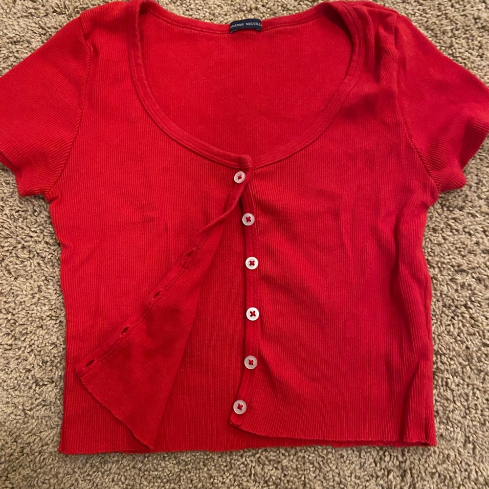 Brandy Melville red button up